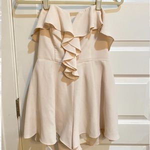 Small DO+BE strapless cream romper